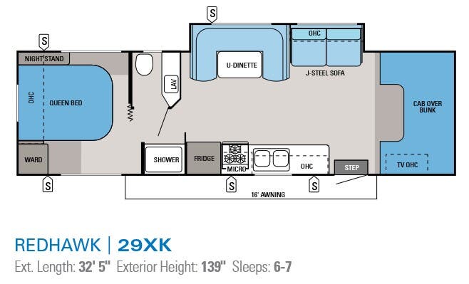 View 2014 Jayco Redhawk 29XK complete specs and manufacturer brochures