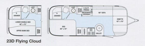 View 2015 Airstream Flying Cloud 23D complete specs and manufacturer brochures
