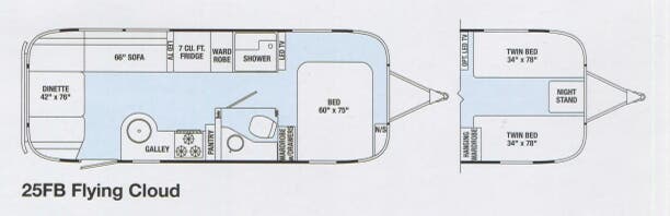 View 2015 Airstream Flying Cloud 25FB complete specs and manufacturer brochures