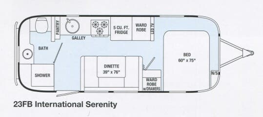 View 2015 Airstream International Serenity 23FB complete specs and manufacturer brochures