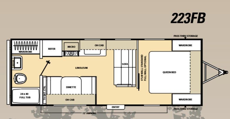 View 2015 Coachmen Catalina 223FB complete specs and manufacturer brochures