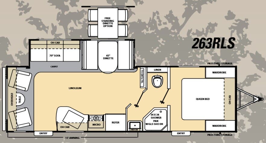 View 2015 Coachmen Catalina 263RLS complete specs and manufacturer brochures