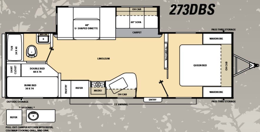 View 2015 Coachmen Catalina 273DBS complete specs and manufacturer brochures