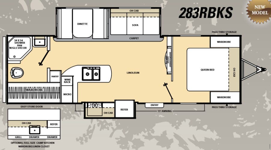 View 2015 Coachmen Catalina 283RBKS complete specs and manufacturer brochures