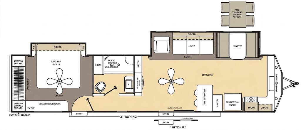 View 2015 Coachmen Catalina Destination 38FKDS complete specs and manufacturer brochures