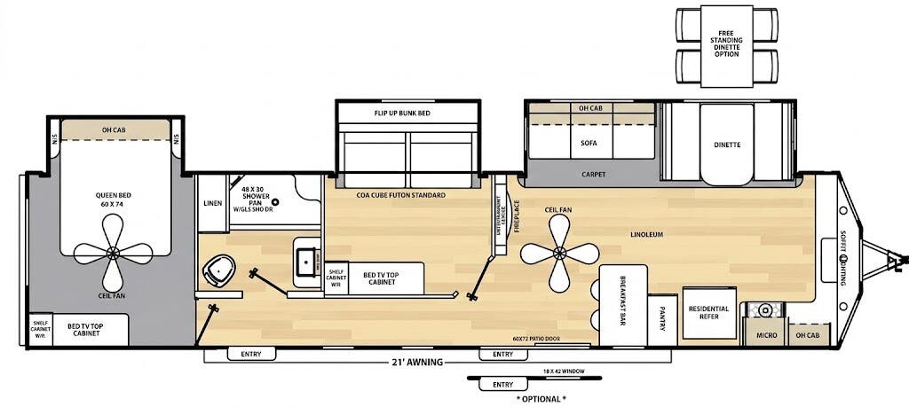 View 2015 Coachmen Catalina Destination 39FKTS complete specs and manufacturer brochures