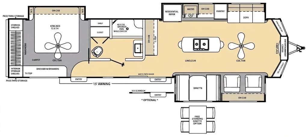 View 2015 Coachmen Catalina Destination 39MKTS complete specs and manufacturer brochures