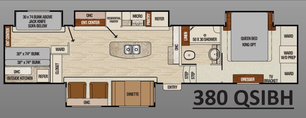 View 2015 Coachmen Chaparral 380 QSIBH complete specs and manufacturer brochures