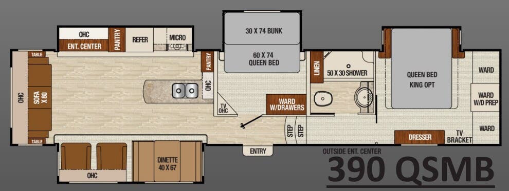 View 2015 Coachmen Chaparral 390 QSMB complete specs and manufacturer brochures