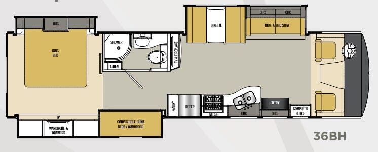 View 2015 Coachmen Encounter 36BH complete specs and manufacturer brochures