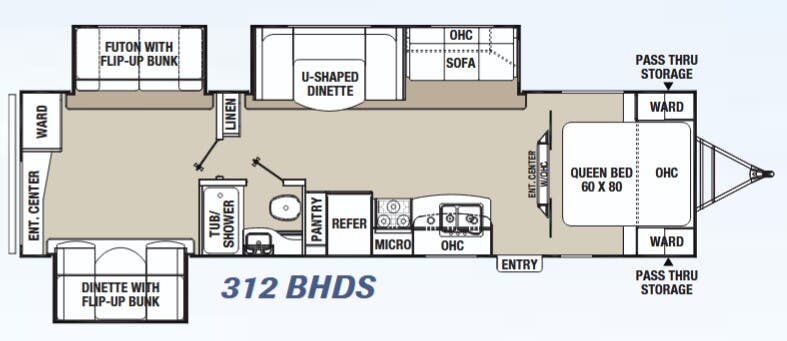 View 2015 Coachmen Freedom Express Liberty Edition 312 BHDS complete specs and manufacturer brochures