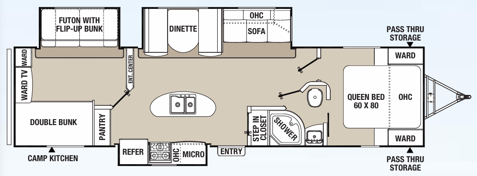 View 2015 Coachmen Freedom Express Maple Leaf Edition 320 BHDS complete specs and manufacturer brochures