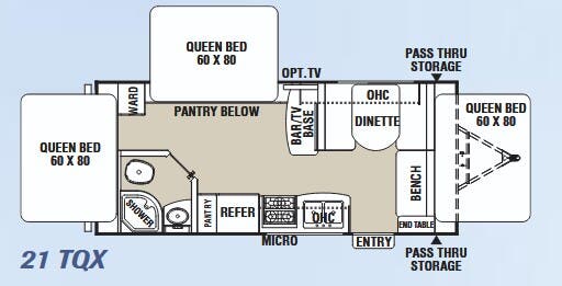 View 2015 Coachmen Freedom Express Ultra Lite 21 TQX complete specs and manufacturer brochures