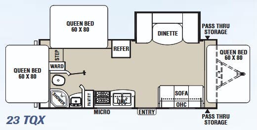View 2015 Coachmen Freedom Express Ultra Lite 23 TQX complete specs and manufacturer brochures