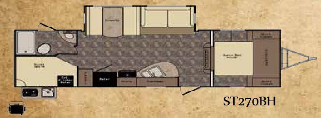 View 2015 CrossRoads Sunset Trail Super Lite ST270BH complete specs and manufacturer brochures