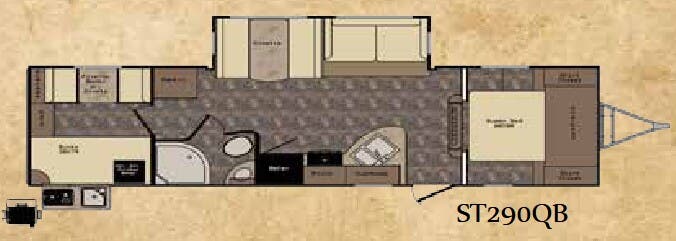 View 2015 CrossRoads Sunset Trail Super Lite ST290QB complete specs and manufacturer brochures