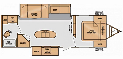 View 2015 Cruiser RV Radiance 26KISL complete specs and manufacturer brochures