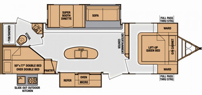 View 2015 Cruiser RV Radiance 28BHIK complete specs and manufacturer brochures
