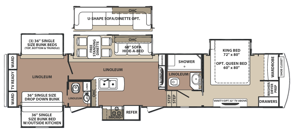 View 2015 Forest River Blue Ridge 3715BH complete specs and manufacturer brochures
