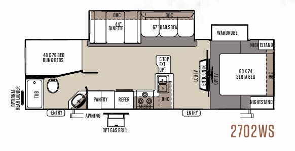 View 2015 Forest River Rockwood Ultra Lite 2702WS complete specs and manufacturer brochures