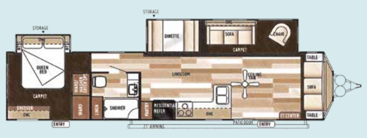 View 2015 Forest River Salem Villa 39FDEN complete specs and manufacturer brochures