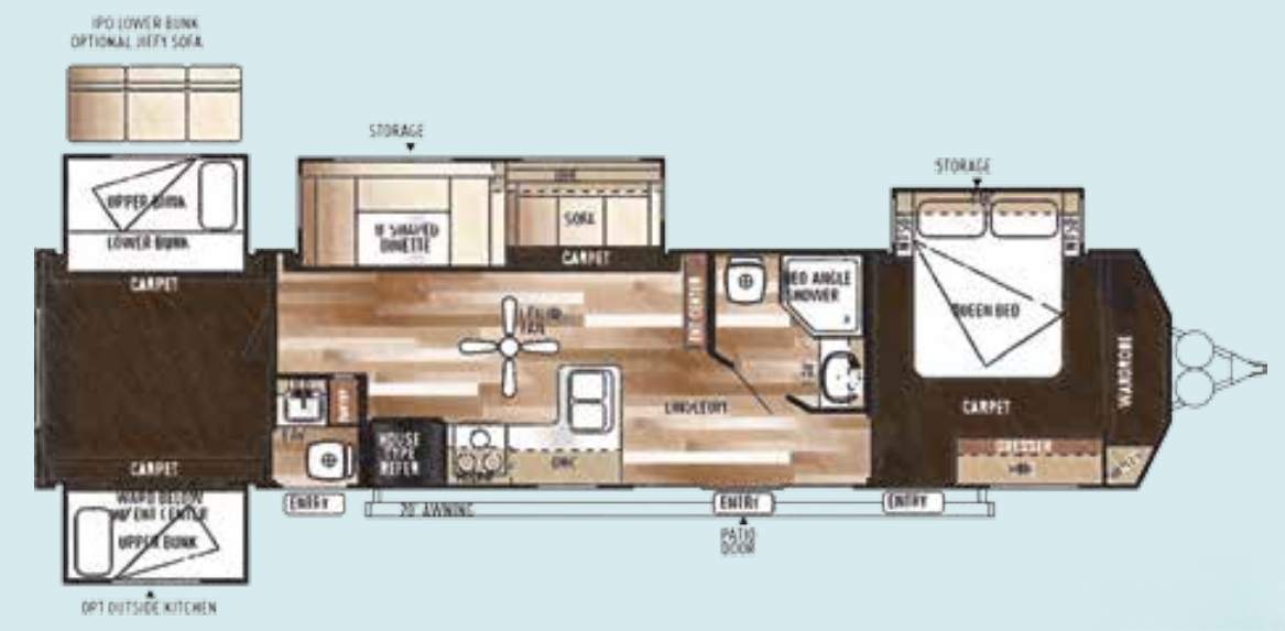 View 2015 Forest River Salem Villa 402QBQ complete specs and manufacturer brochures