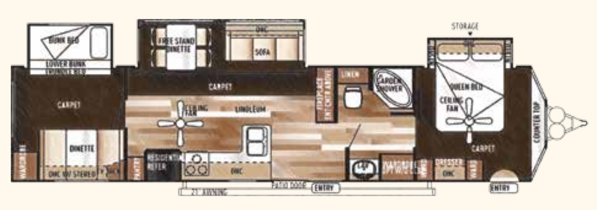 View 2015 Forest River Salem Villa Estate 404FB complete specs and manufacturer brochures