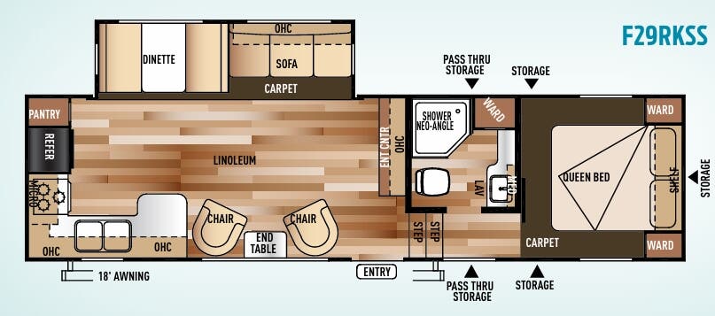 View 2015 Forest River Wildwood F29RKSS complete specs and manufacturer brochures
