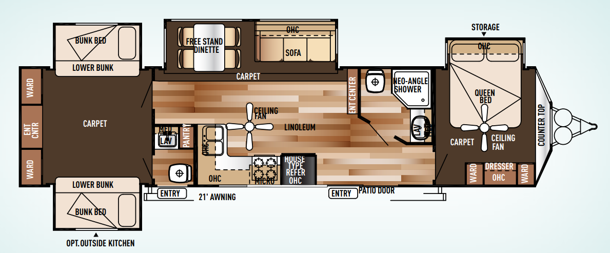 View 2015 Forest River Wildwood Lodge 404X4 complete specs and manufacturer brochures