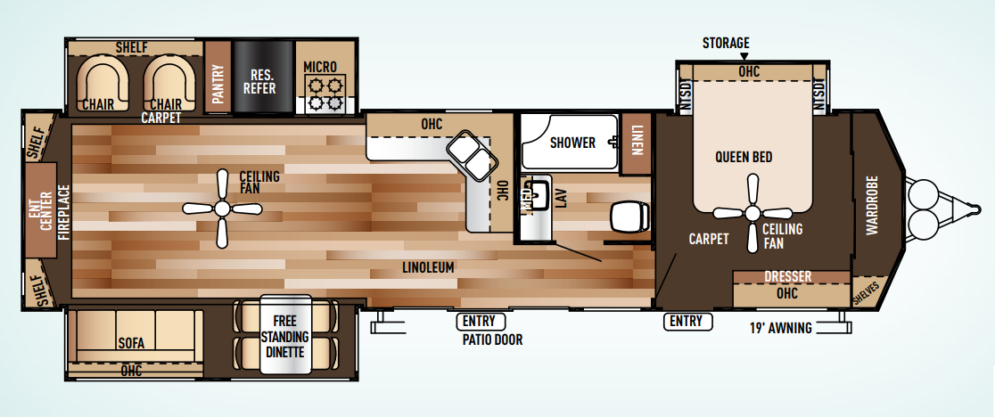 View 2015 Forest River Wildwood Lodge 407REDS complete specs and manufacturer brochures