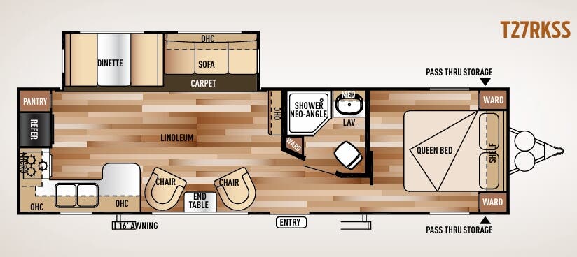 View 2015 Forest River Wildwood T27RKSS complete specs and manufacturer brochures