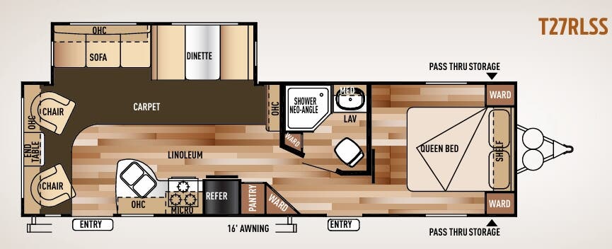 View 2015 Forest River Wildwood T27RLSS complete specs and manufacturer brochures