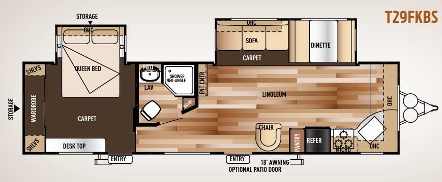 View 2015 Forest River Wildwood T29FKBS complete specs and manufacturer brochures