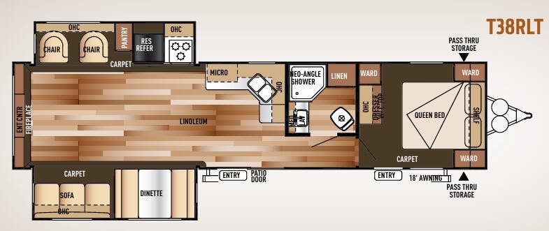 View 2015 Forest River Wildwood T38RLT complete specs and manufacturer brochures