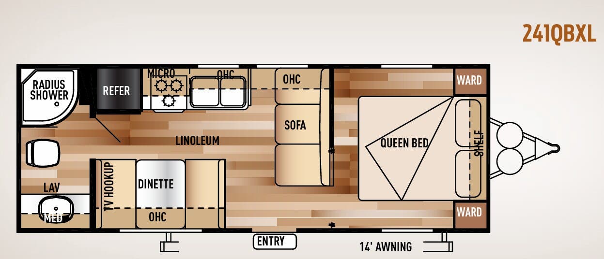 View 2015 Forest River Wildwood X-Lite 241QBXL complete specs and manufacturer brochures
