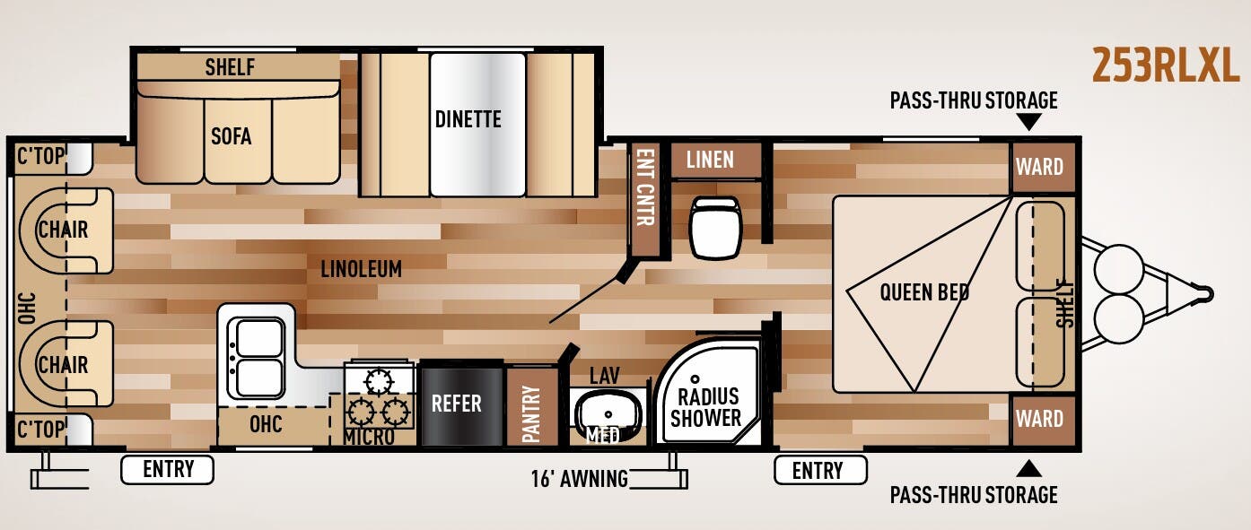 View 2015 Forest River Wildwood X-Lite 253RLXL complete specs and manufacturer brochures