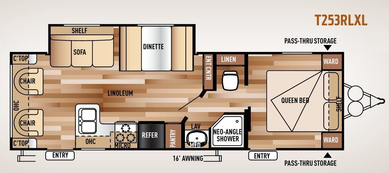 View 2015 Forest River Wildwood X-Lite T253RLXL complete specs and manufacturer brochures