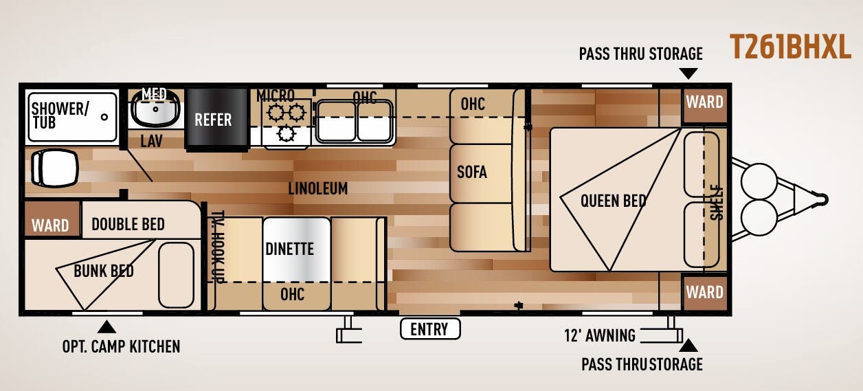 View 2015 Forest River Wildwood X-Lite T261BHXL complete specs and manufacturer brochures