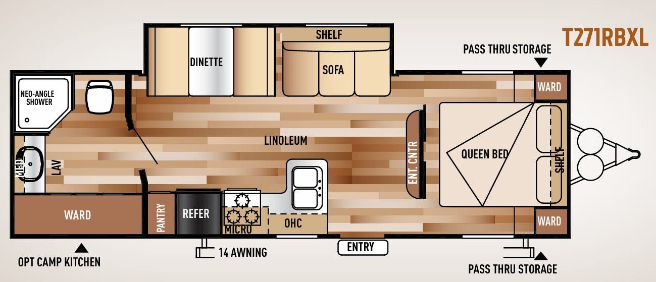 View 2015 Forest River Wildwood X-Lite T271RBXL complete specs and manufacturer brochures