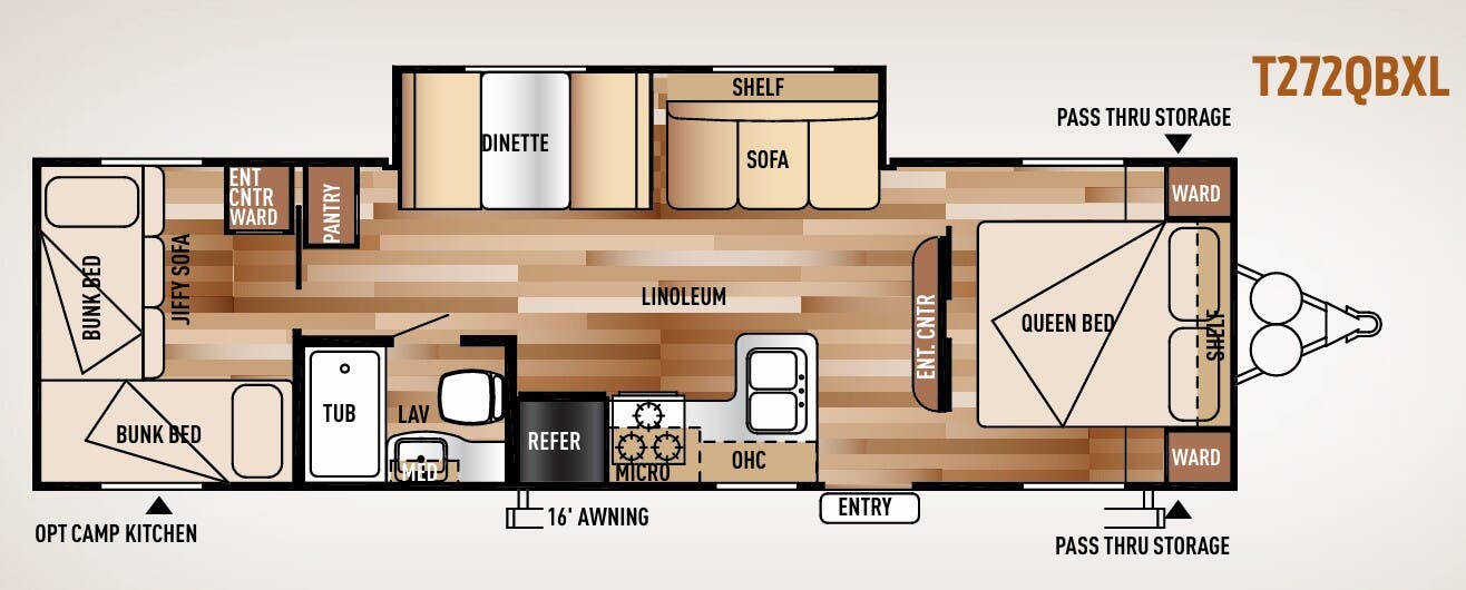 View 2015 Forest River Wildwood X-Lite T272QBXL complete specs and manufacturer brochures