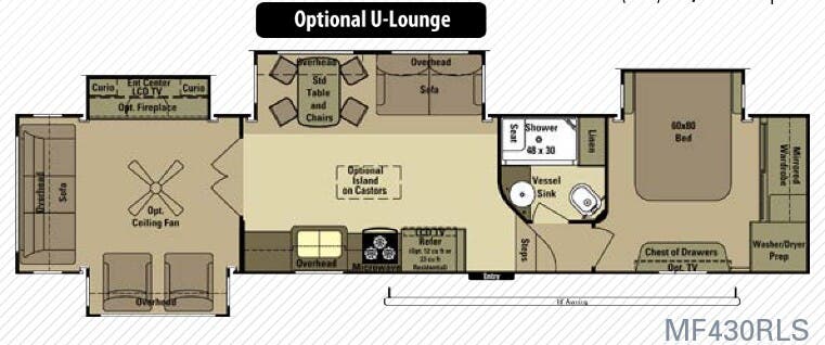 View 2015 Highland Ridge Mesa Ridge MF430RLS complete specs and manufacturer brochures