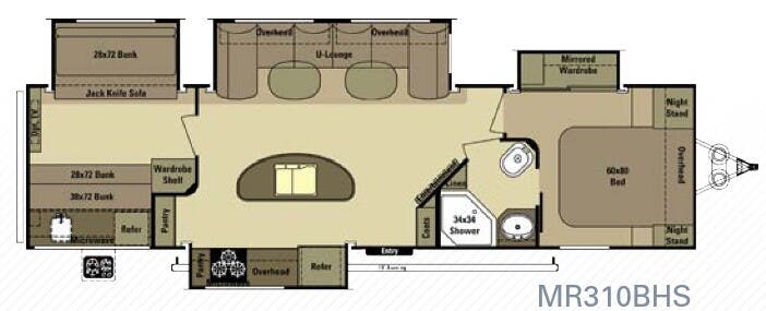 View 2015 Highland Ridge Mesa Ridge MR310BHS complete specs and manufacturer brochures