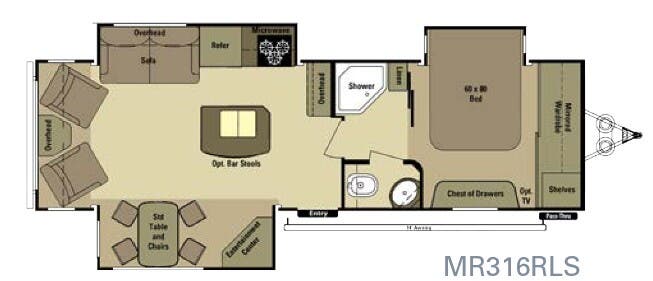 View 2015 Highland Ridge Mesa Ridge MR316RLS complete specs and manufacturer brochures