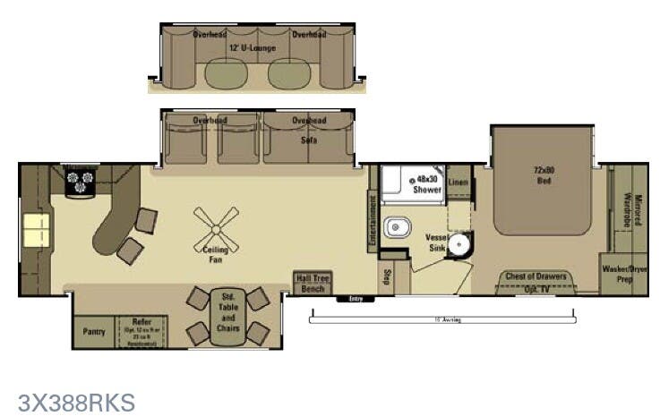 View 2015 Highland Ridge Open Range 3X 3X388RKS complete specs and manufacturer brochures