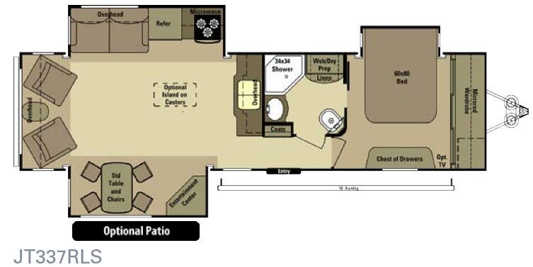 View 2015 Highland Ridge Open Range Journeyer JT337RLS complete specs and manufacturer brochures