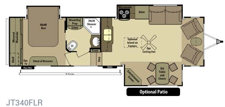 View 2015 Highland Ridge Open Range Journeyer JT340FLR complete specs and manufacturer brochures