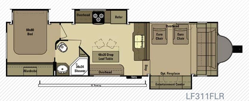 View 2015 Highland Ridge Open Range Light LF311FLR complete specs and manufacturer brochures