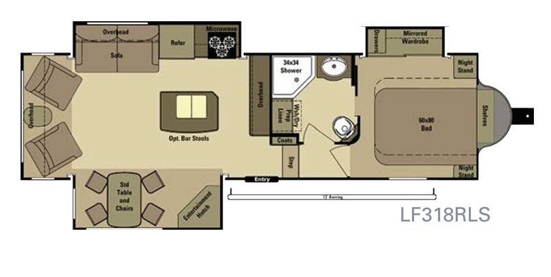 View 2015 Highland Ridge Open Range Light LF318RLS complete specs and manufacturer brochures