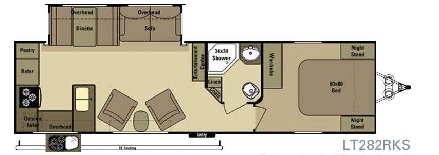 View 2015 Highland Ridge Open Range Light LT282RKS complete specs and manufacturer brochures
