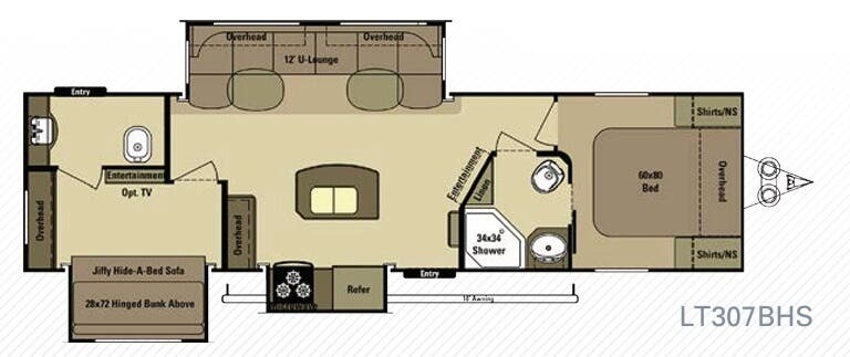 View 2015 Highland Ridge Open Range Light LT307BHS complete specs and manufacturer brochures